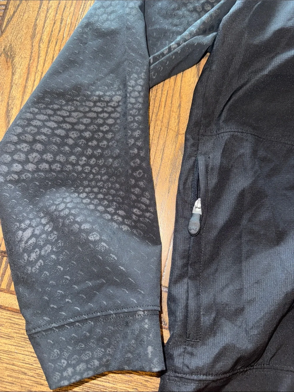 Under Armour Black Hooded Windbreaker with Red Trim